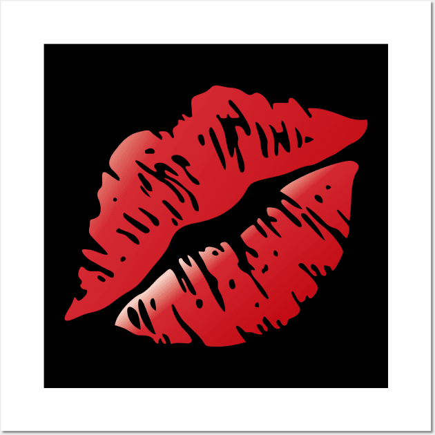 Kiss Mark - Lip Print, Lipstick Mark Wall Art by twix123844